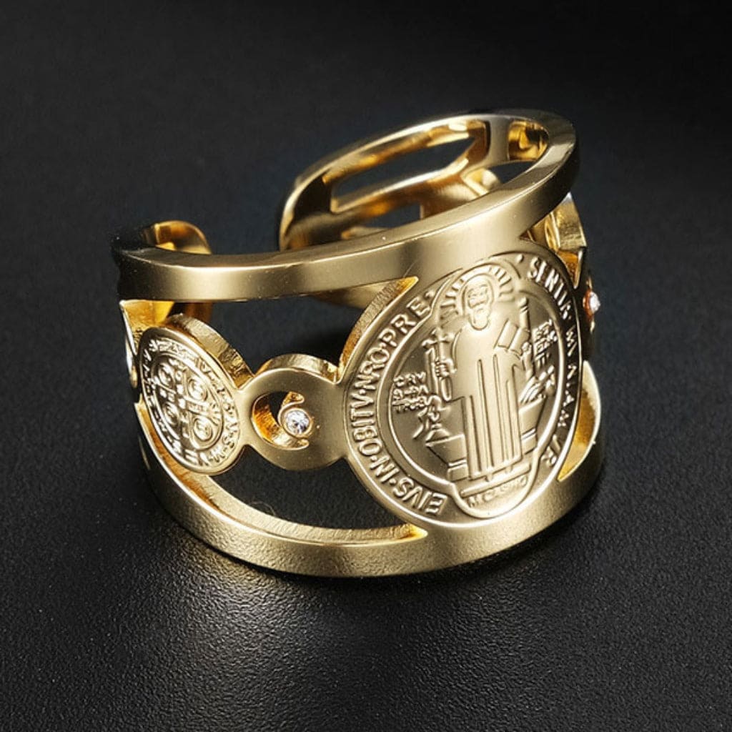 🙏😇Anillo Sagrado de Protección San Benito✝️