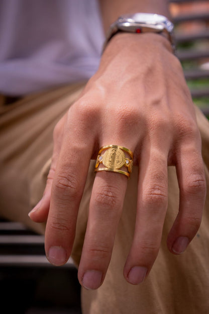 🙏😇Anillo Sagrado de Protección San Benito✝️